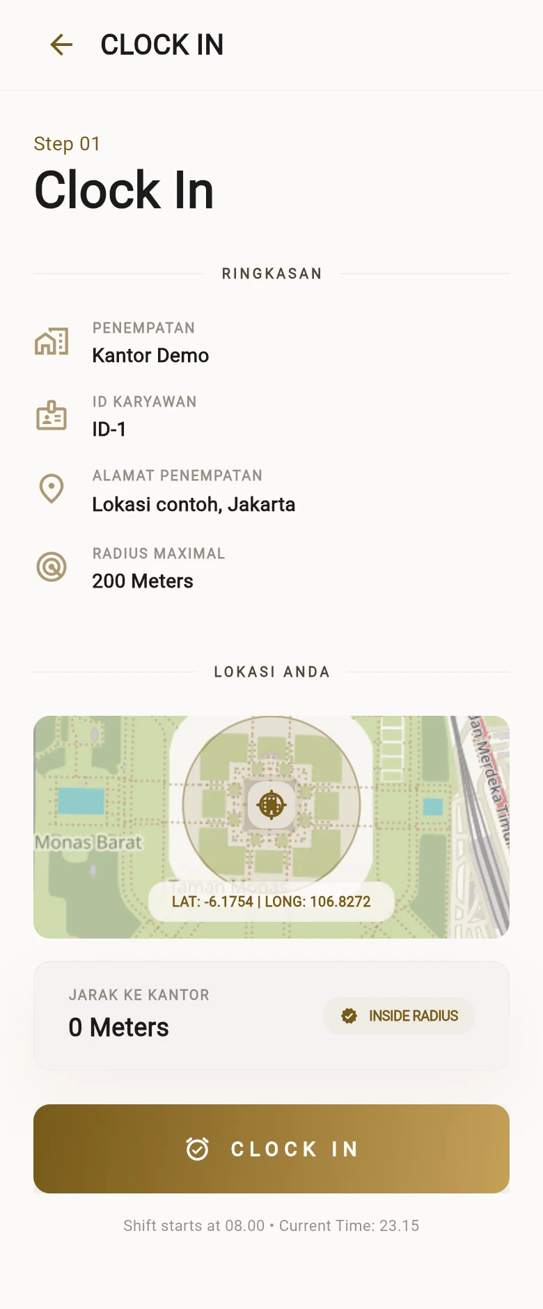 ESAttend Mobile — Verifikasi Lokasi